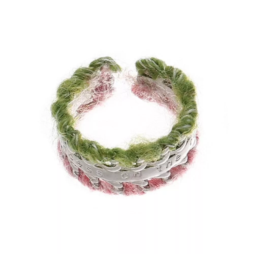 Brass Yarn-Wrapped Open Ring, image 9