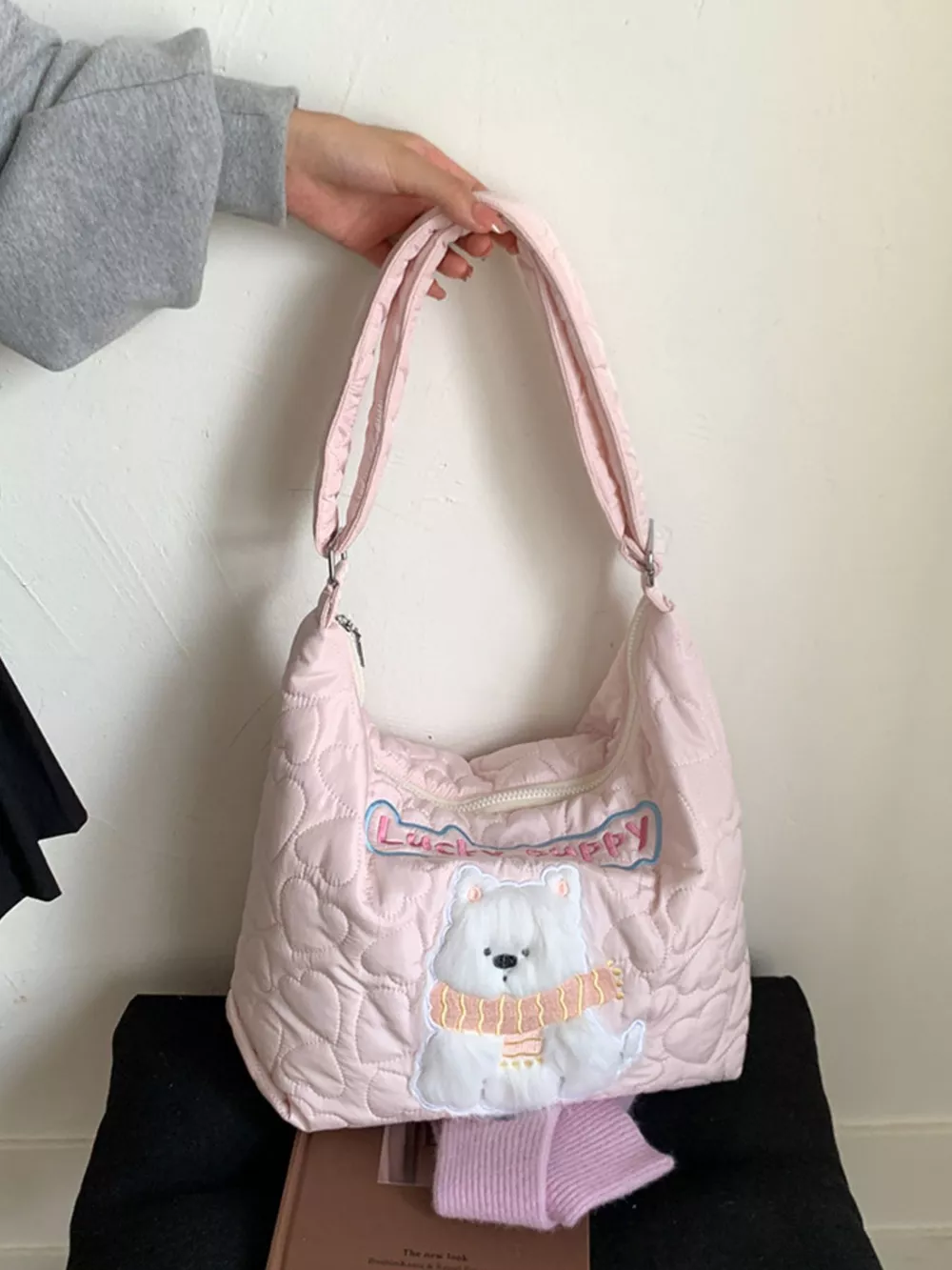 Cute Bear Applique Crossbody Bag, image 6
