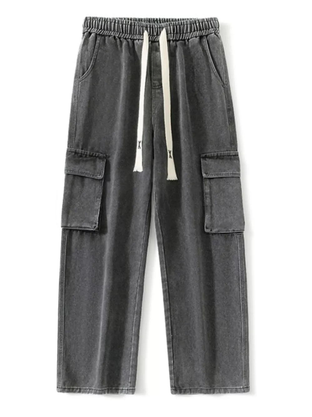 Men's Full Size Wide Leg Cargo Jeans Plus Size, image 9