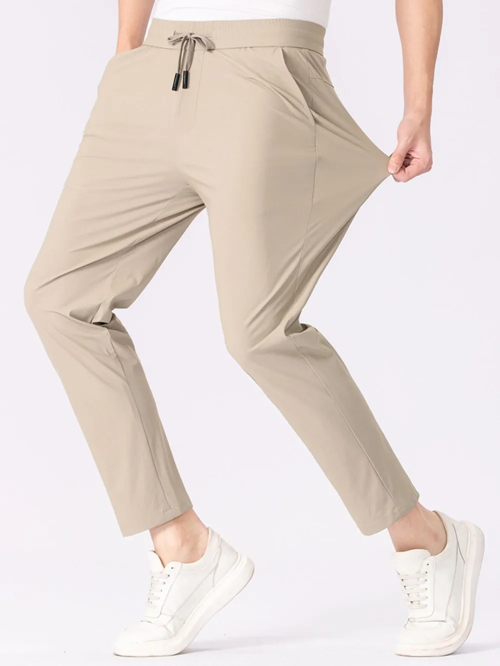 Men's Plus Size Drawstring Waistband Quick-Dry Pants, image 5