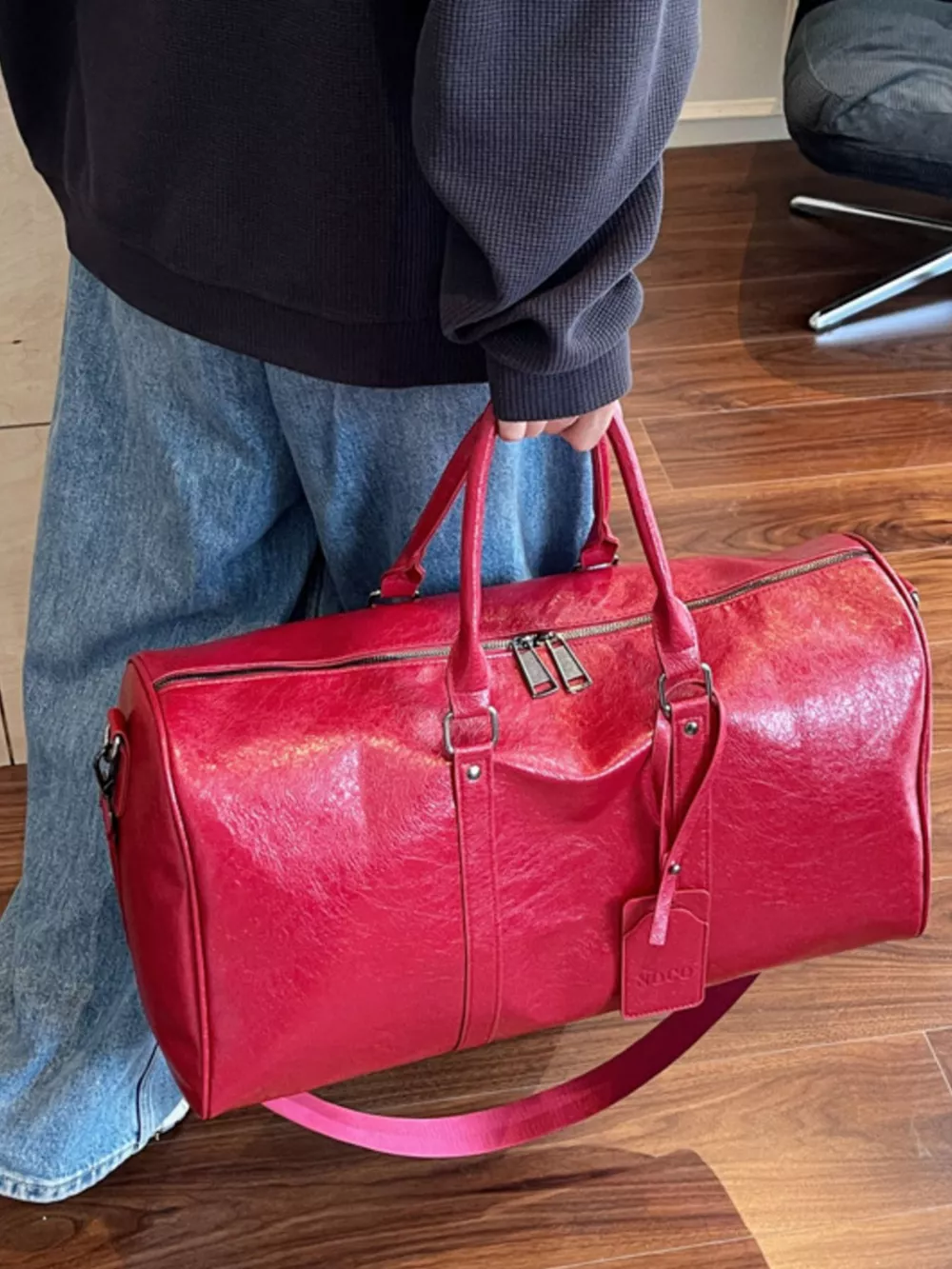 PU Leather Duffle Bag, image 6
