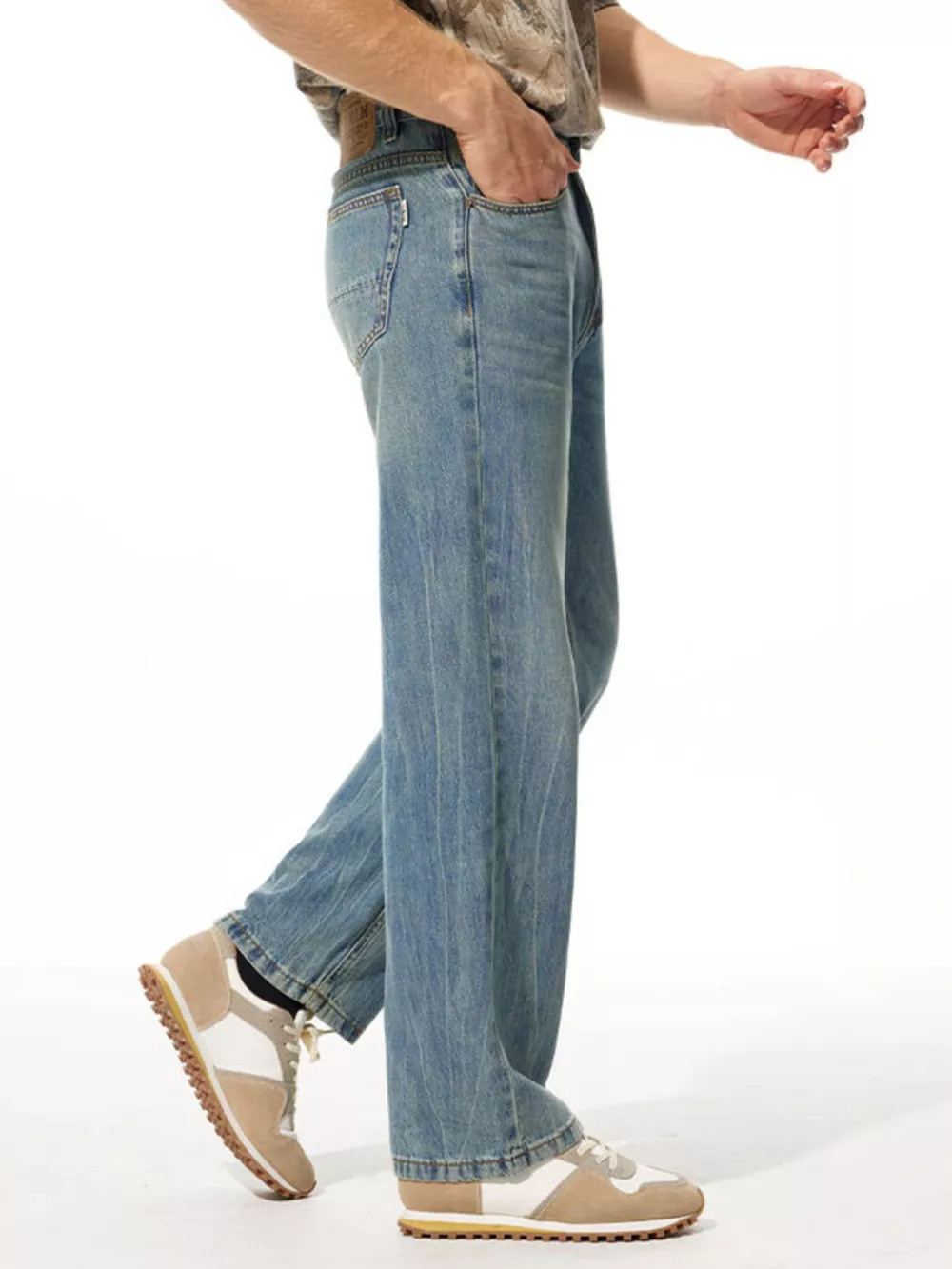 Men's Relaxed Fit Vintage Wash Pants, image 4
