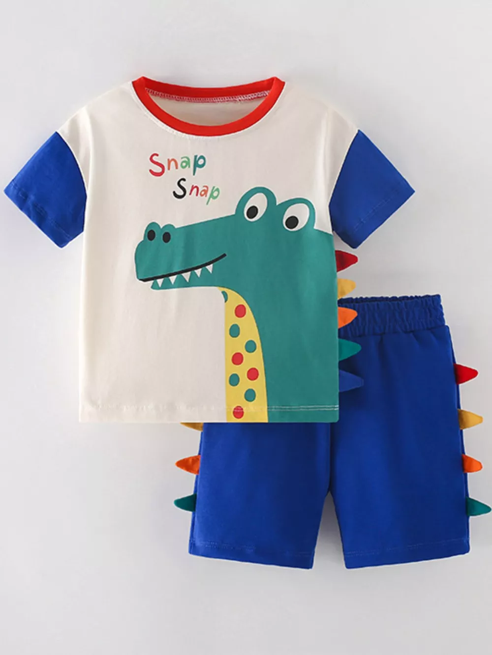 Children's Dinosaur Applique Two-Piece Set, image 2