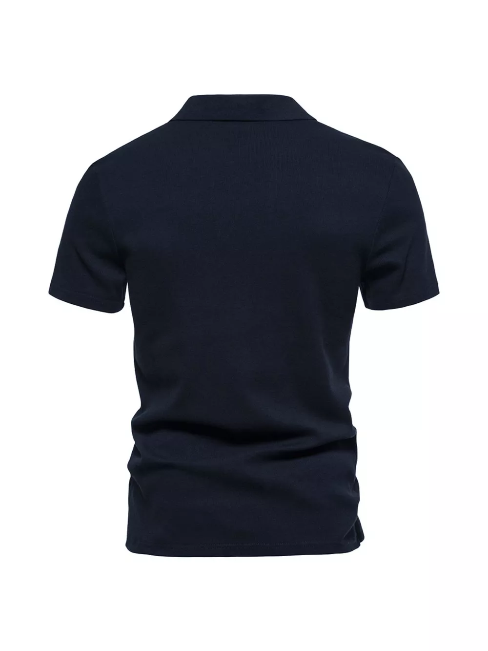 Men's Plus Size Casual Notched Short Sleeve Polo, image 17
