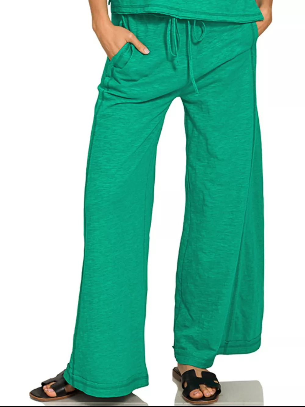 Cotton Slub Short Sleeve Tee and Pants Set, image 3