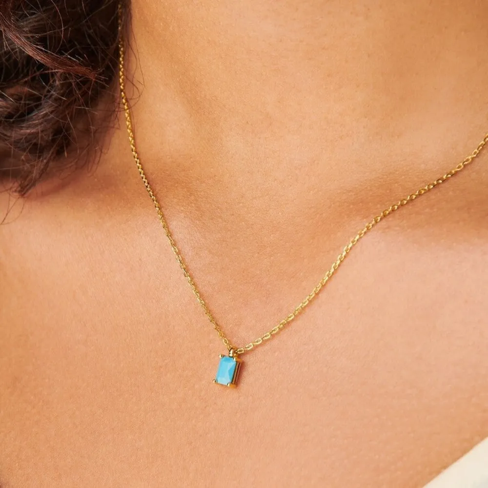 Titanium Steel Inlaid Zircon Pendant Necklace, image 14