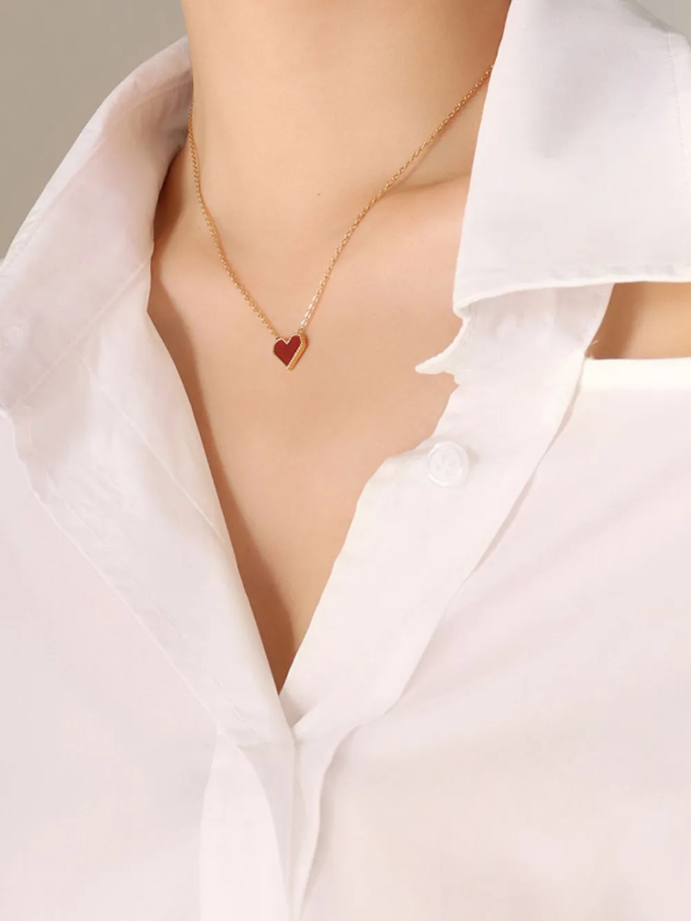 Titanium Steel Heart Necklace, image 5
