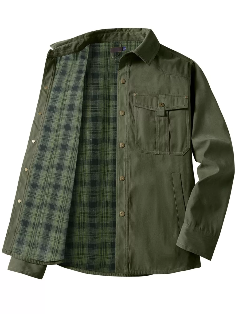 Men's Snap Down Long Sleeve Jacket, image 8
