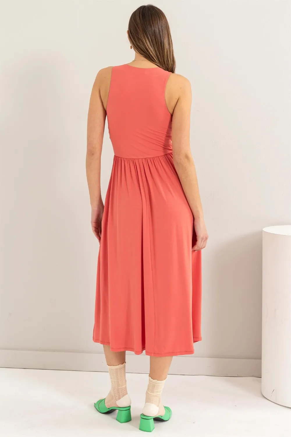 Sleeveless Slit Midi Dress, image 2