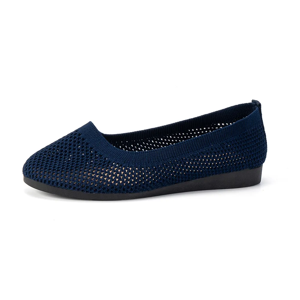 Solid Color Mesh Flat Slip-Ons, image 15
