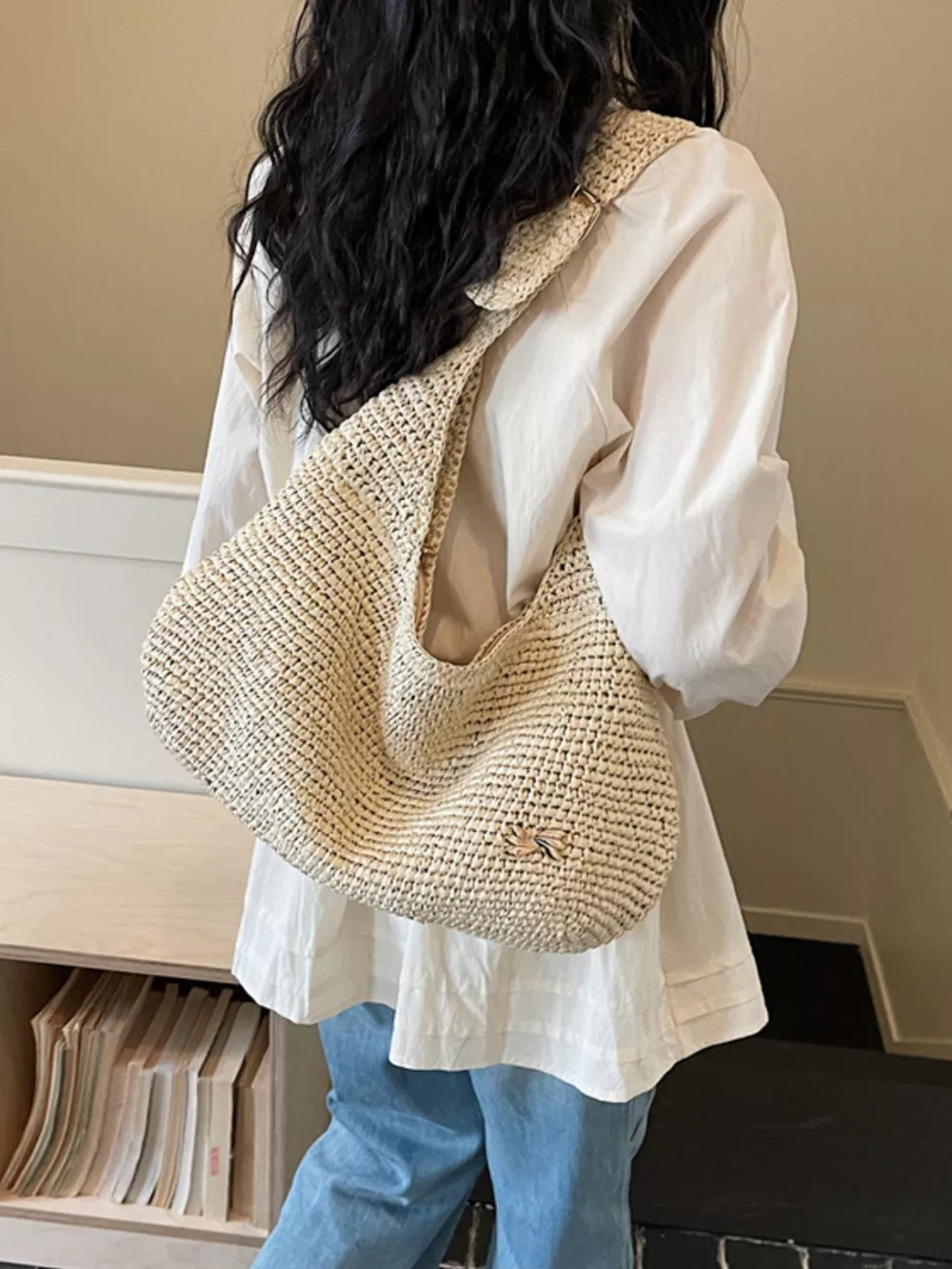Woven Casual Beach Shoulder Bag, image 6