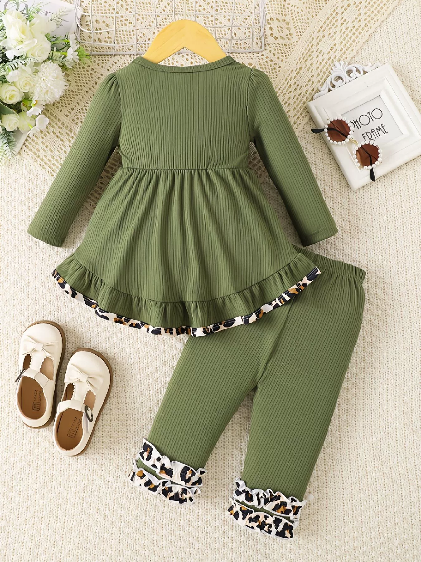 Children's Honey Ruffle Hem Top and Pants Set, image 5