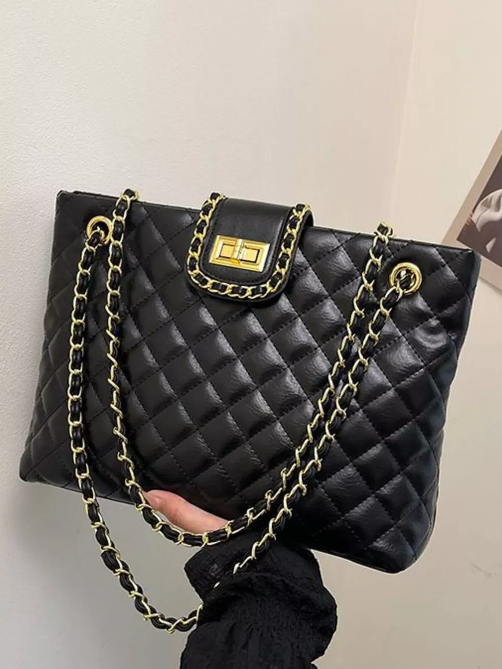 Quilted Chain Strap Shoulder Bag, image 2