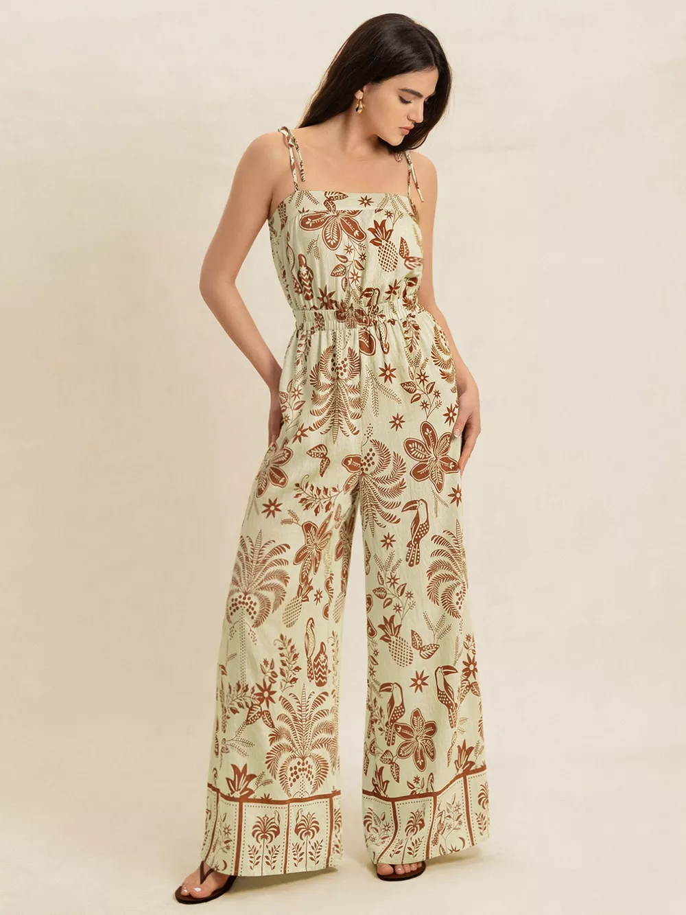 Tie Strap Wide Leg Jumpsuit, image 7