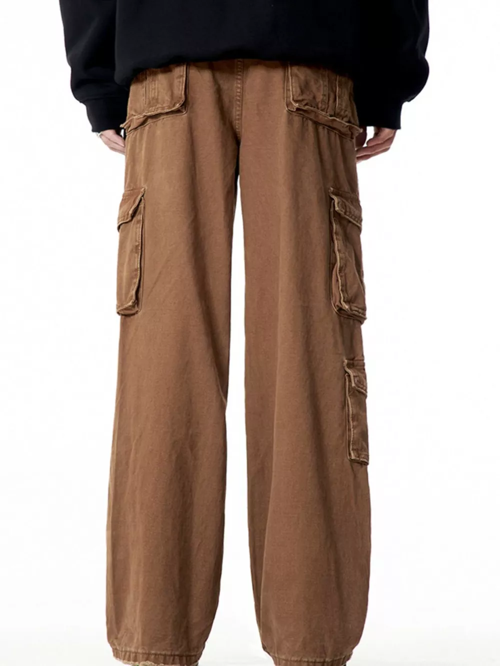 Men's Wide Leg Cargo Pants, image 3