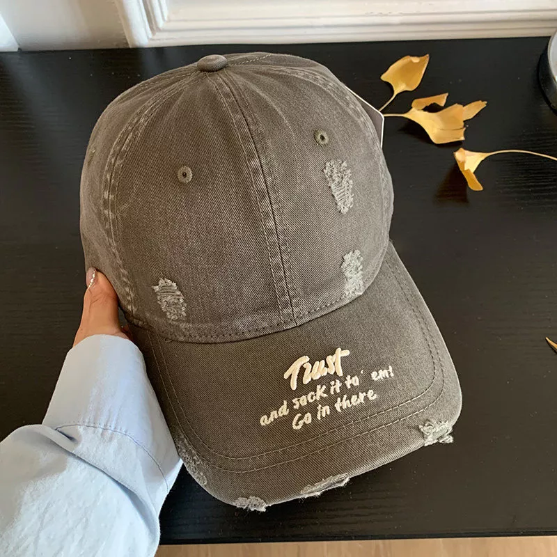 Distressed Embroidered Baseball Cap, image 6