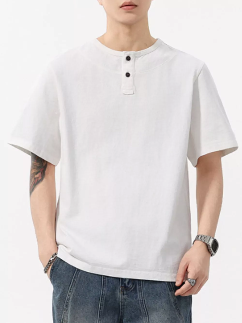 Men's Full Size Round Neck Short Sleeve T-Shirt Plus Size, image 13