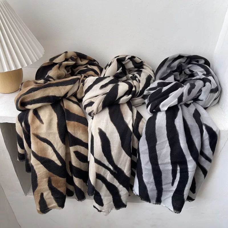 Zebra Print Lightweight Scarf, image 2