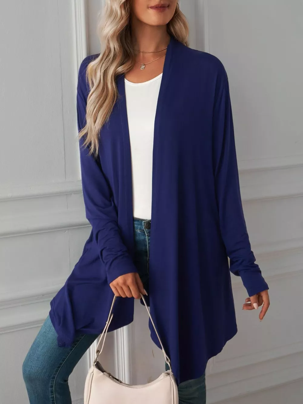 Lightweight Open Front Cardigan, image 2