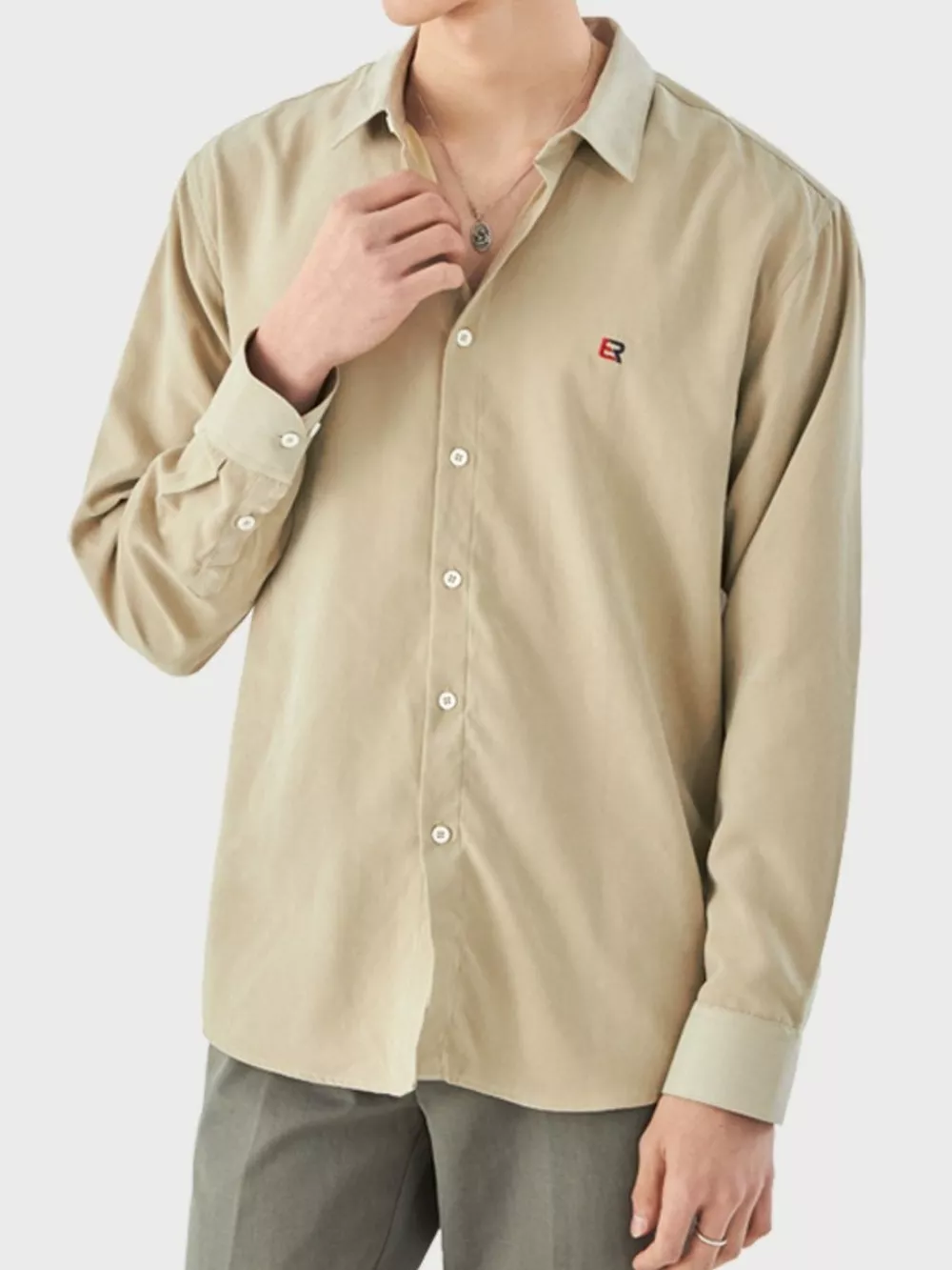 Men's Full Size Casual Button Up Long Sleeve Shirt Plus Size, image 2