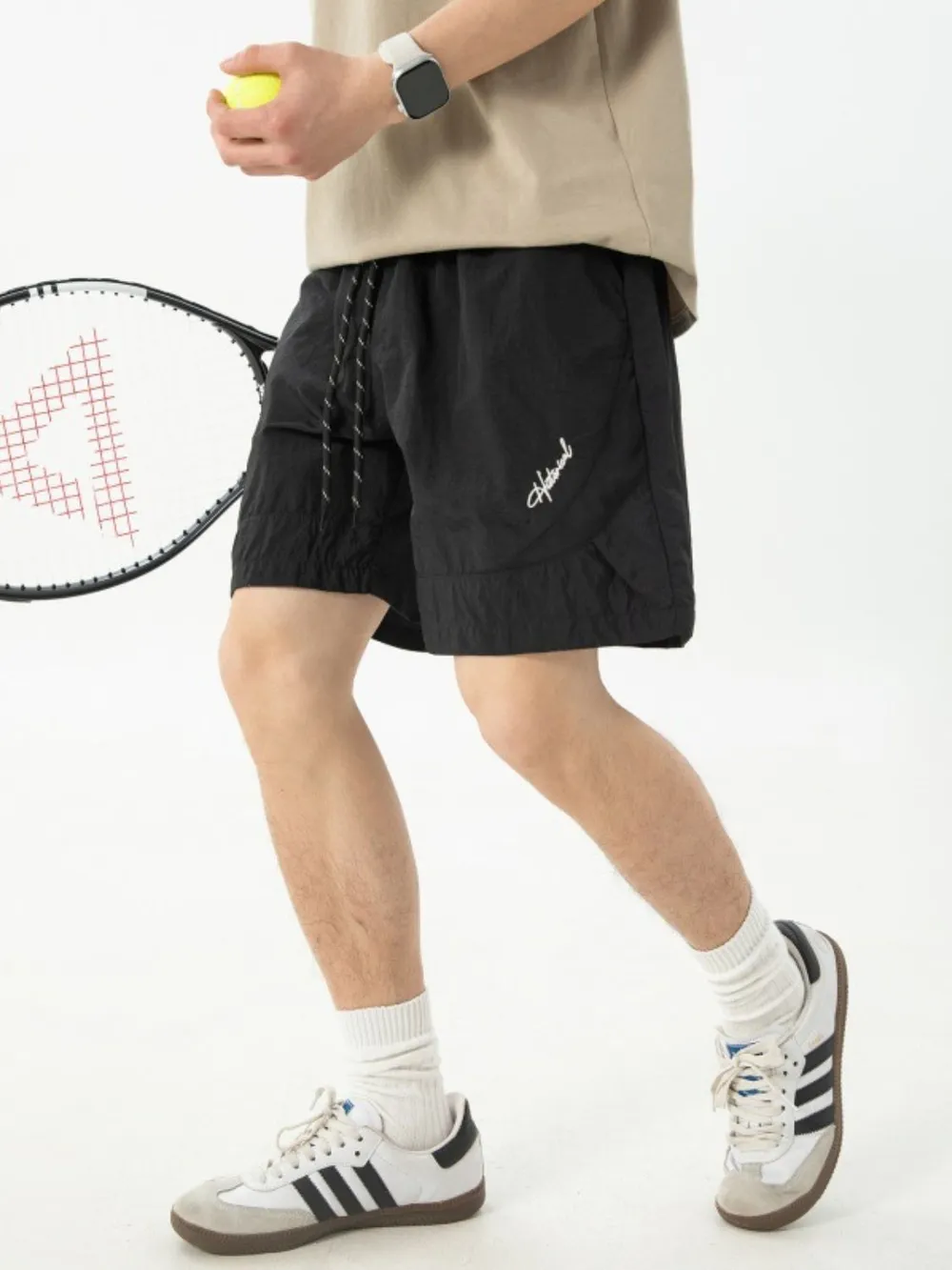 Men's Plus Size Drawstring Shorts with Pockets