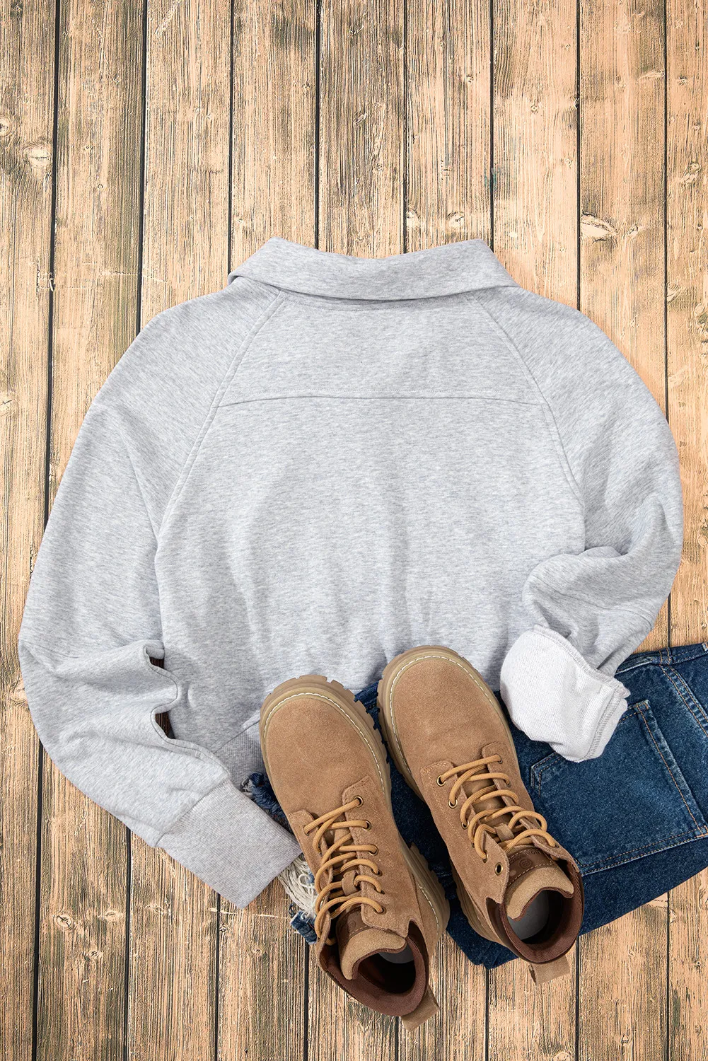 Half Zip Long Sleeve Sweatshirt, image 20
