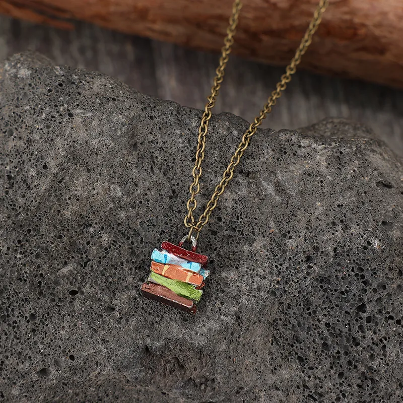 Alloy Books Pendant Necklace, image 4