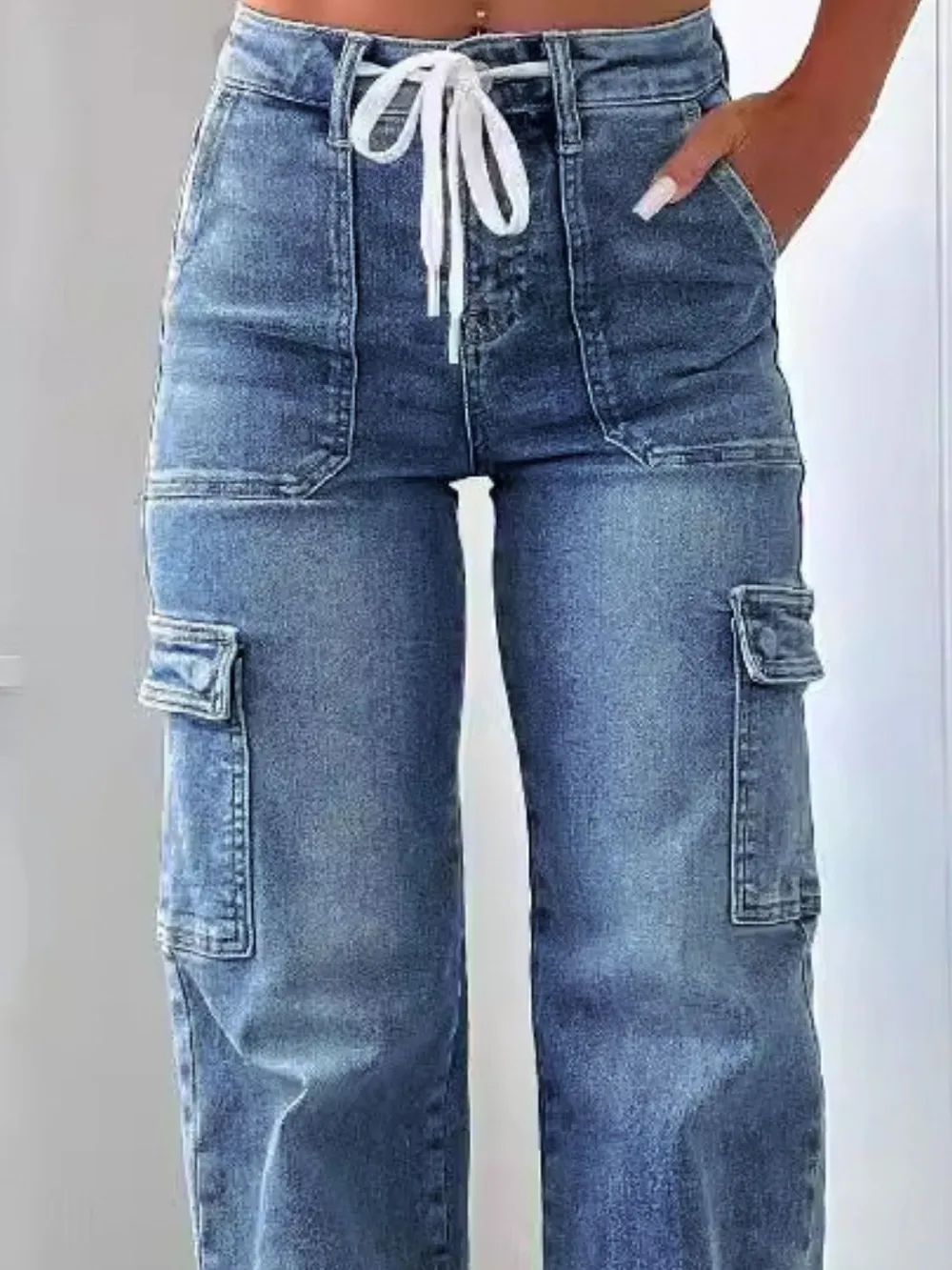 Washed Jeans with Pockets, image 3