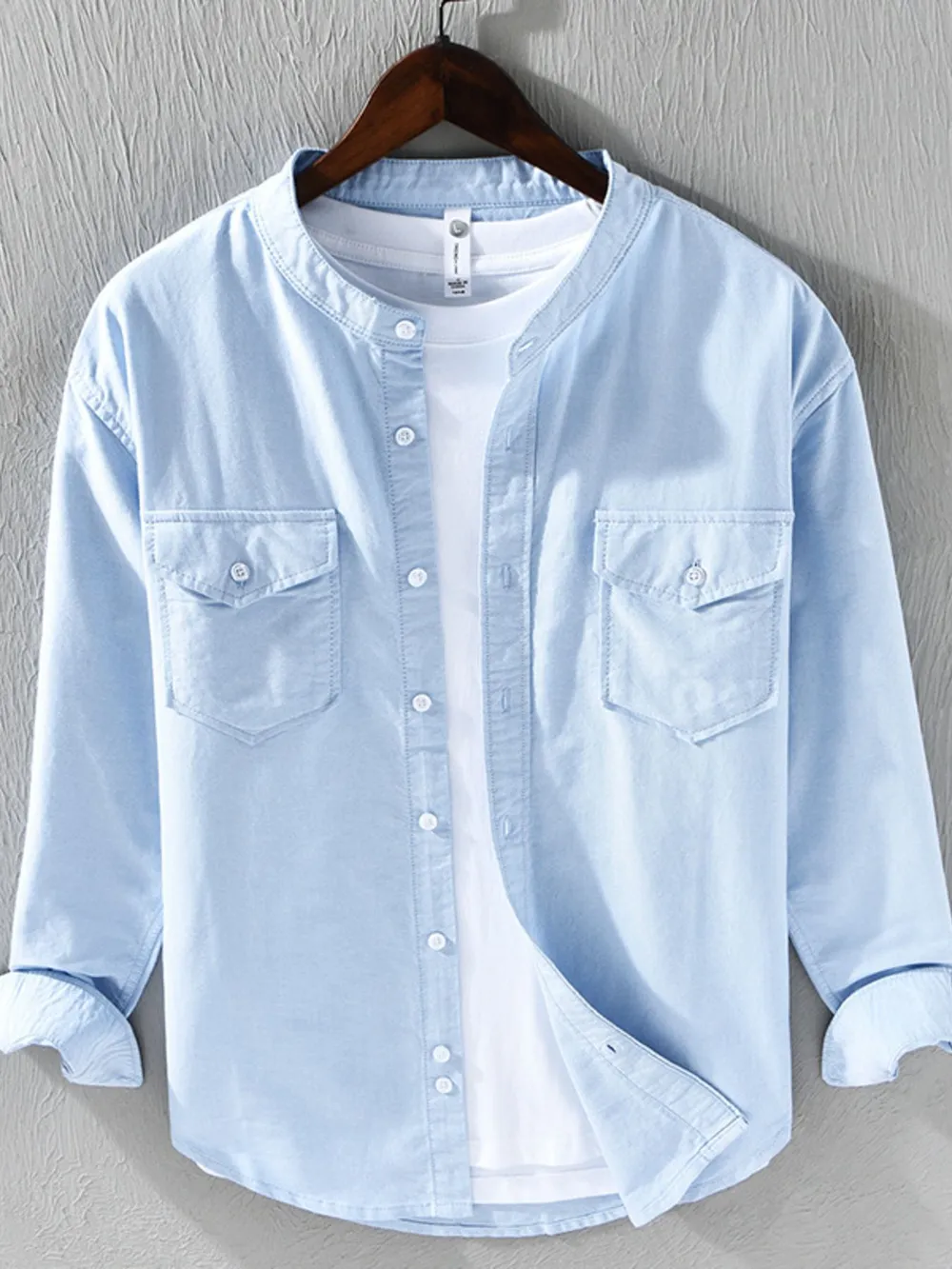 Men's Button Up Long Sleeve Shirt, image 5