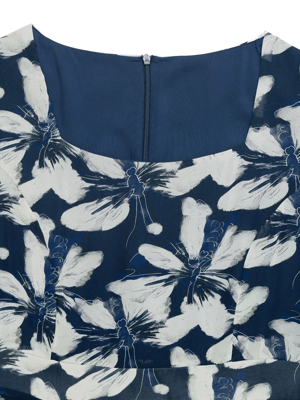 Printed Square Neck Midi Dress, image 5