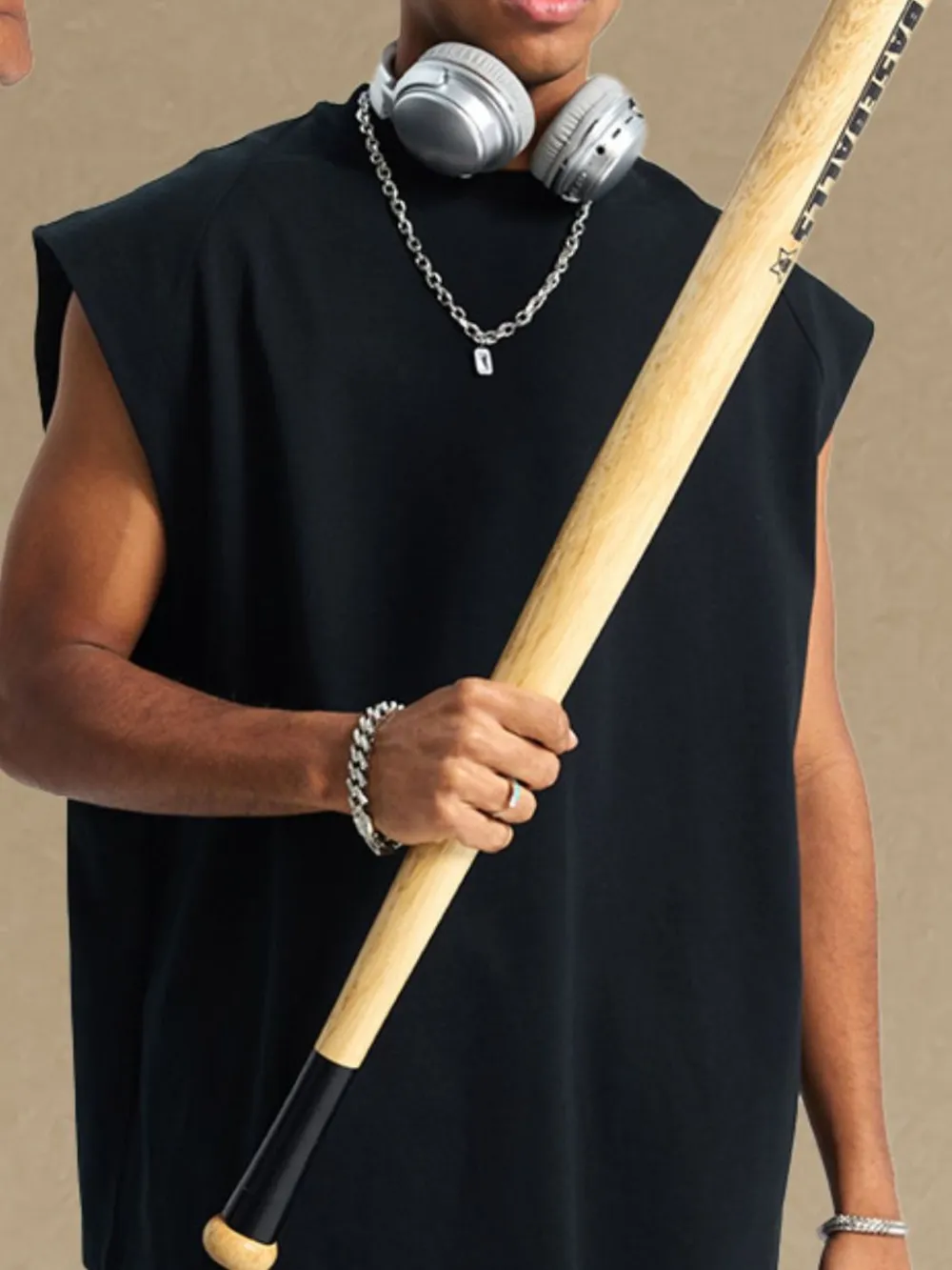 Men's Round Neck Tank, image 2