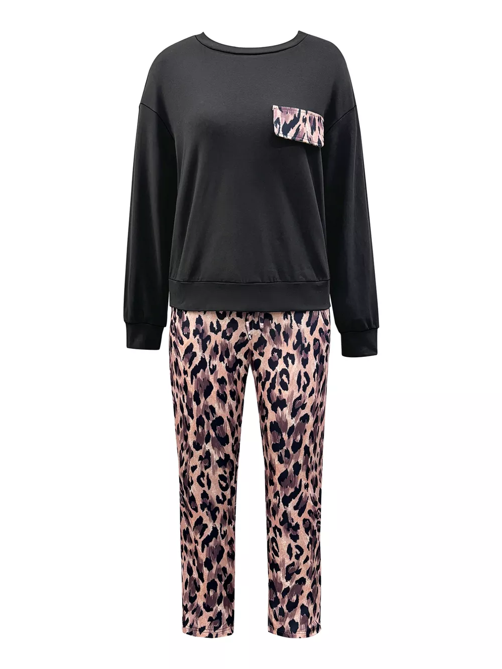 Leopard Print Top and Pants Set, image 4