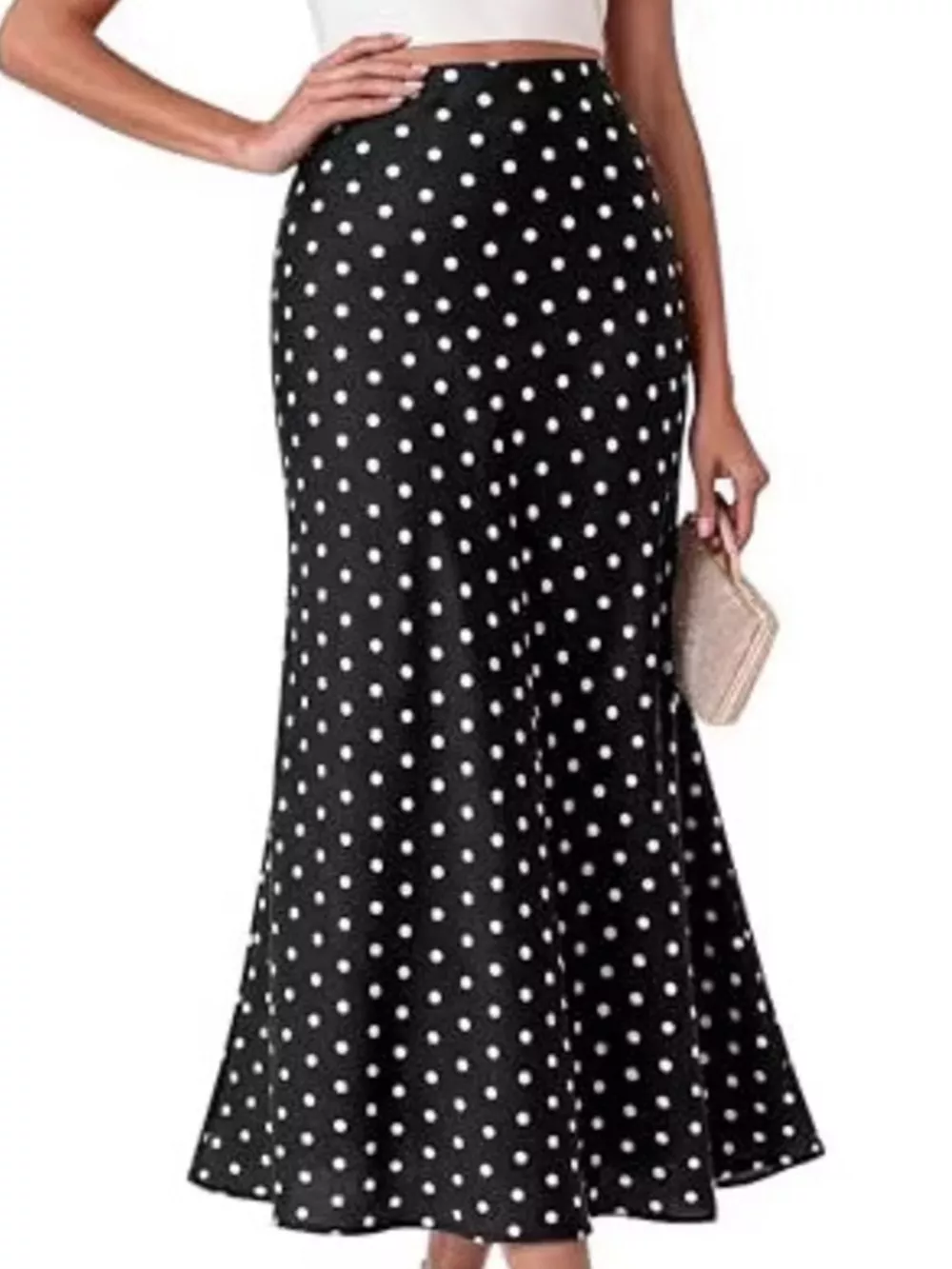 High-Waisted Mermaid Midi Skirt, image 4