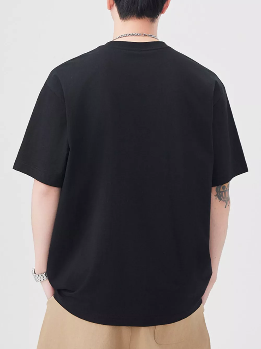 Men's Plus Size Round Neck Relaxed Fit T-Shirt, image 7