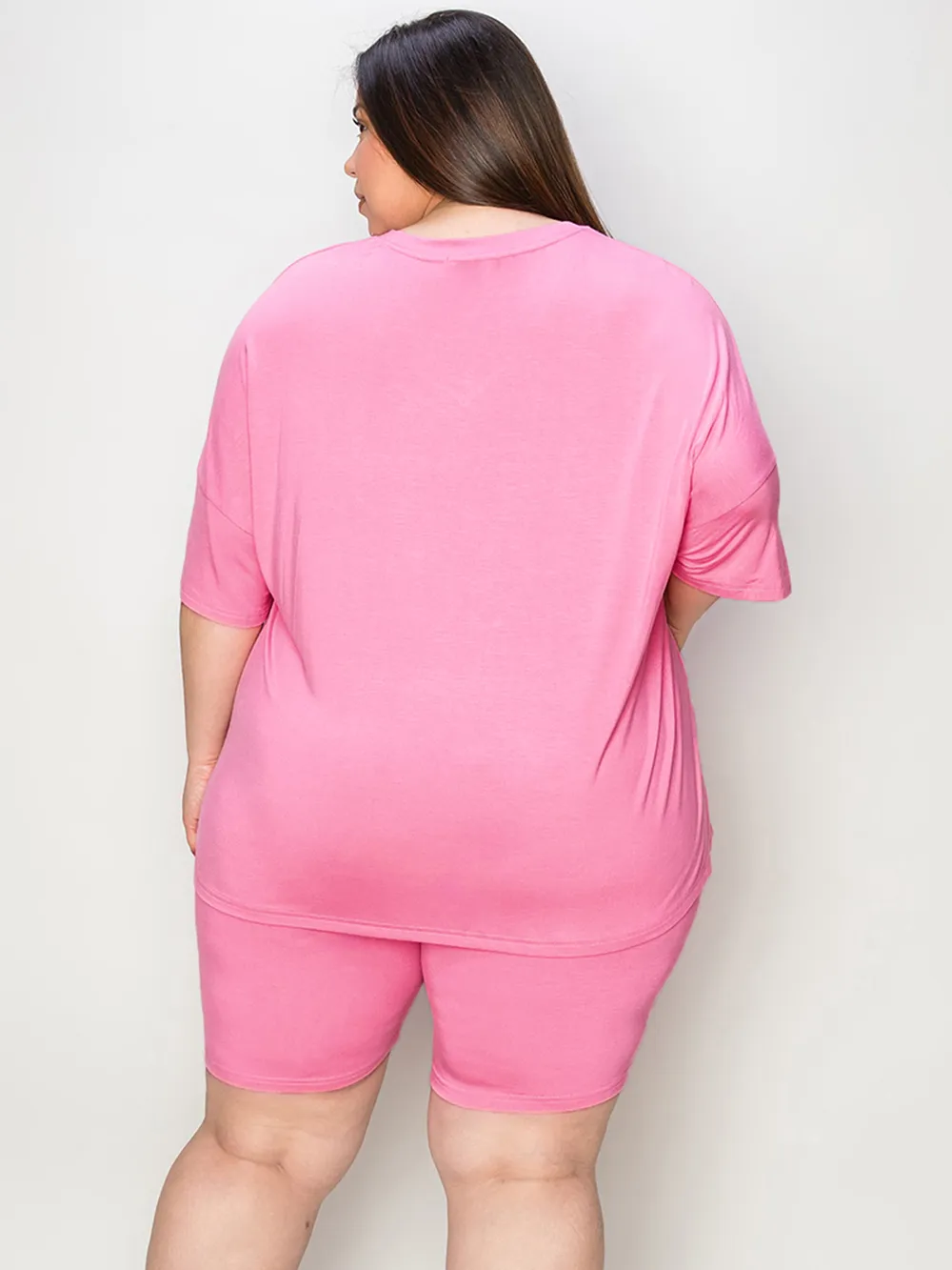 Full Size V-Neck Drop Shoulder T-Shirt and Shorts Set, image 16