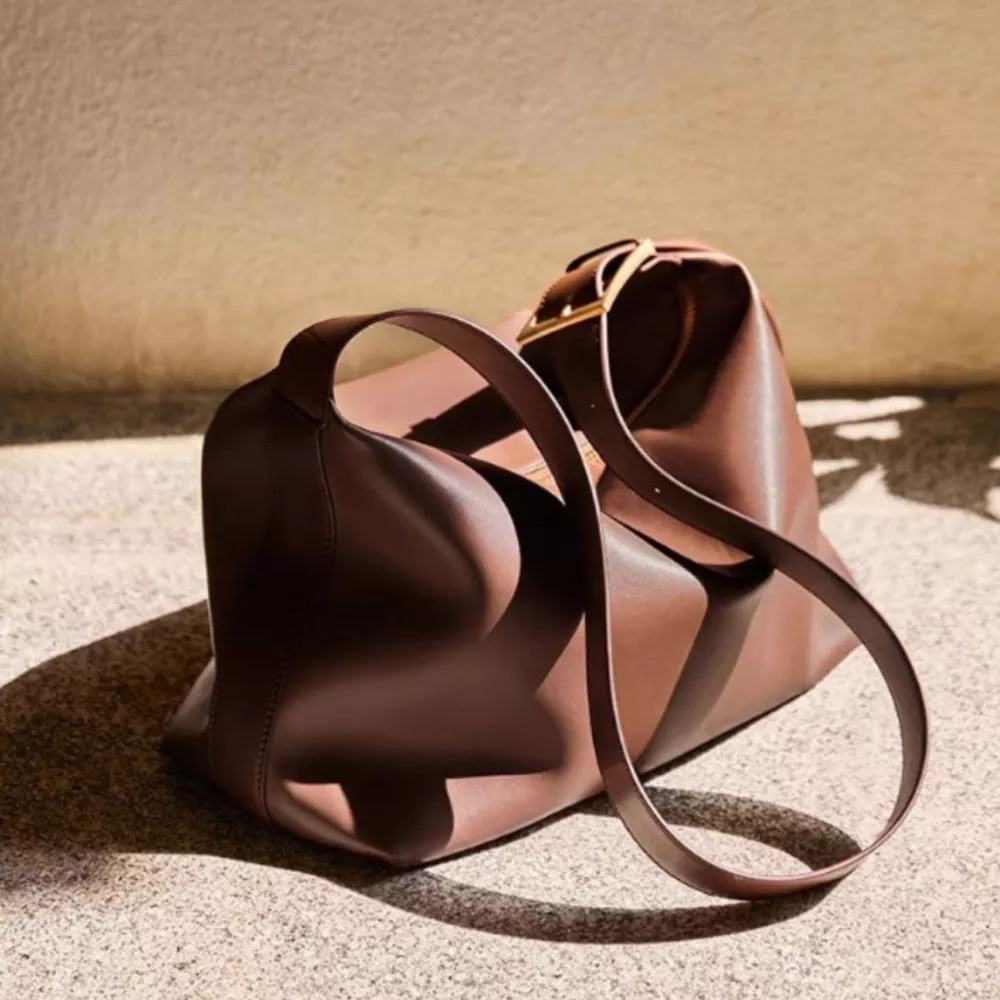 Leather Buckle Shoulder Bag, image 6