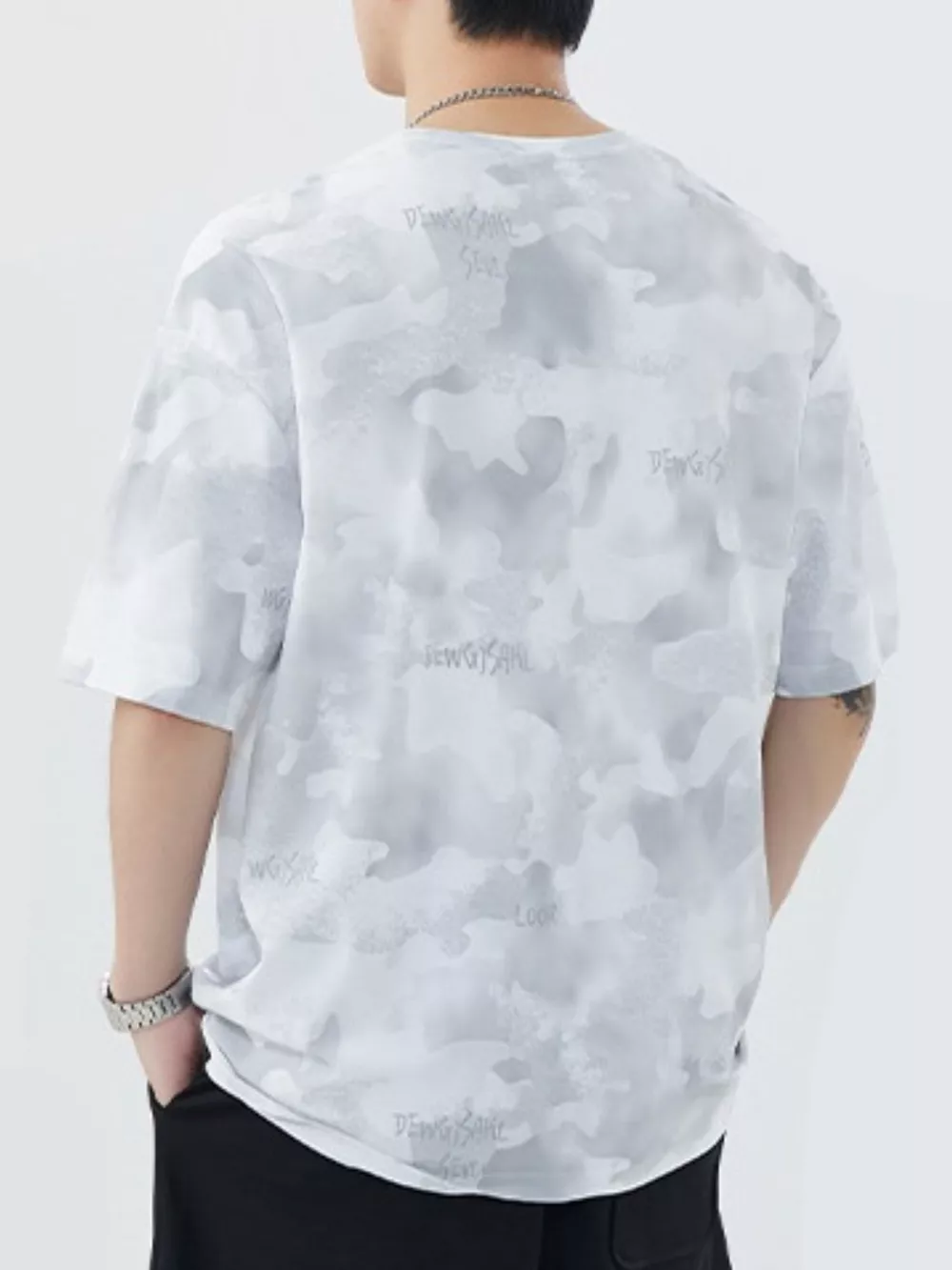 Men's Plus Size Round Neck Relaxed Fit T-Shirt, image 4