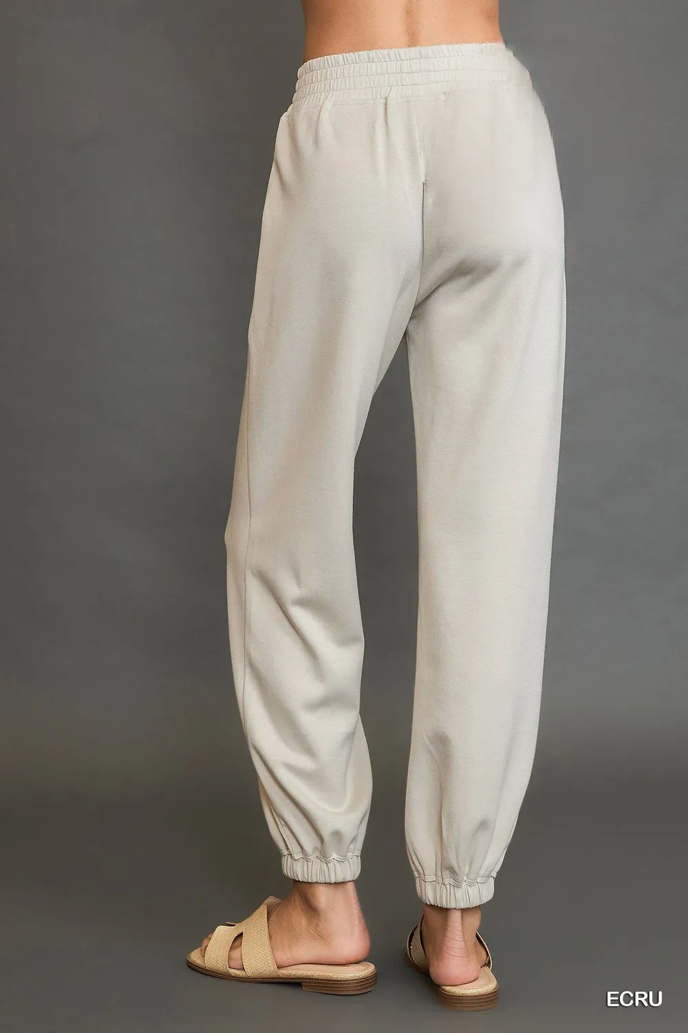 Drawstring Jogger Pants with Front Seam Detail, image 4