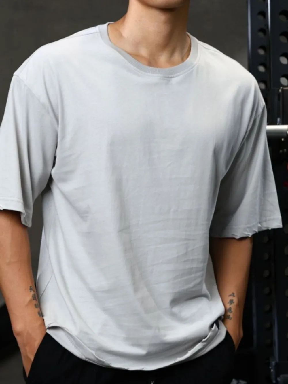 Men's Plus Size Round Neck Half Sleeve T-Shirt, image 4