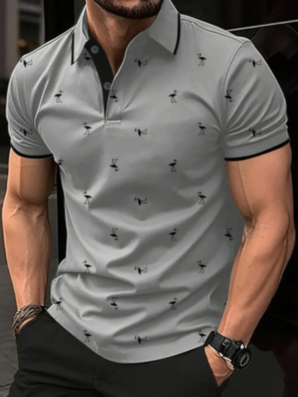 Men's Full Size Collared Neck Short Sleeve Polo Plus Size, image 5