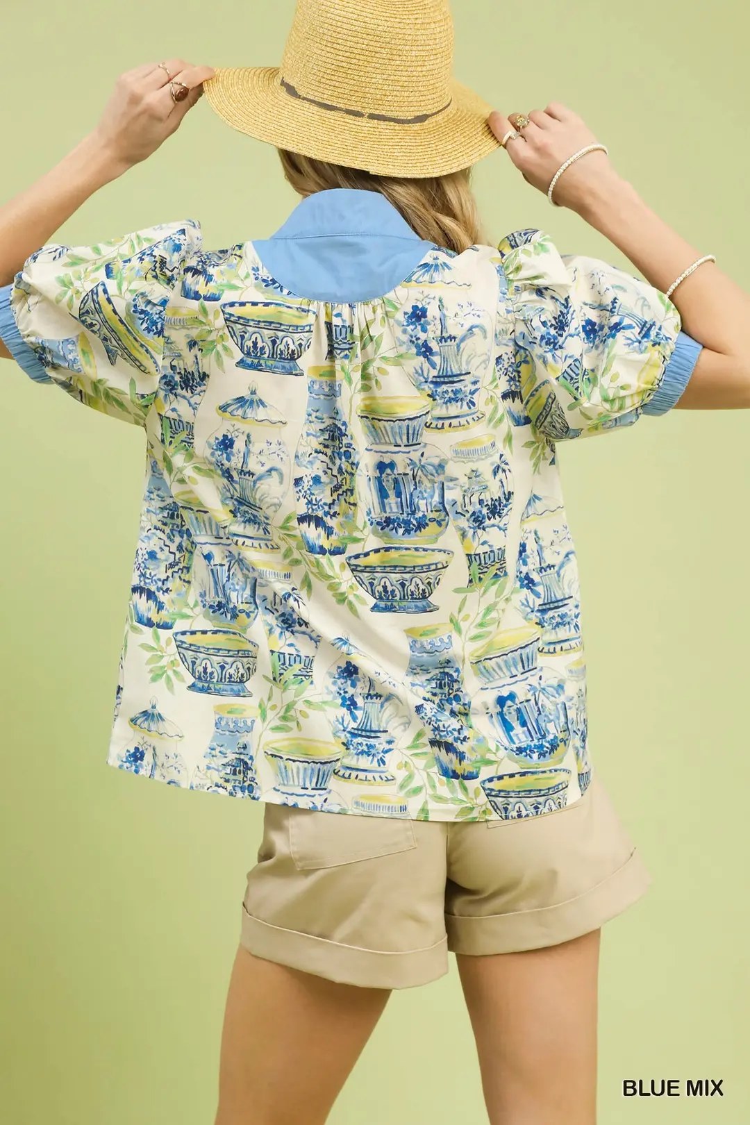Abstract Print V-Neck Top, image 4