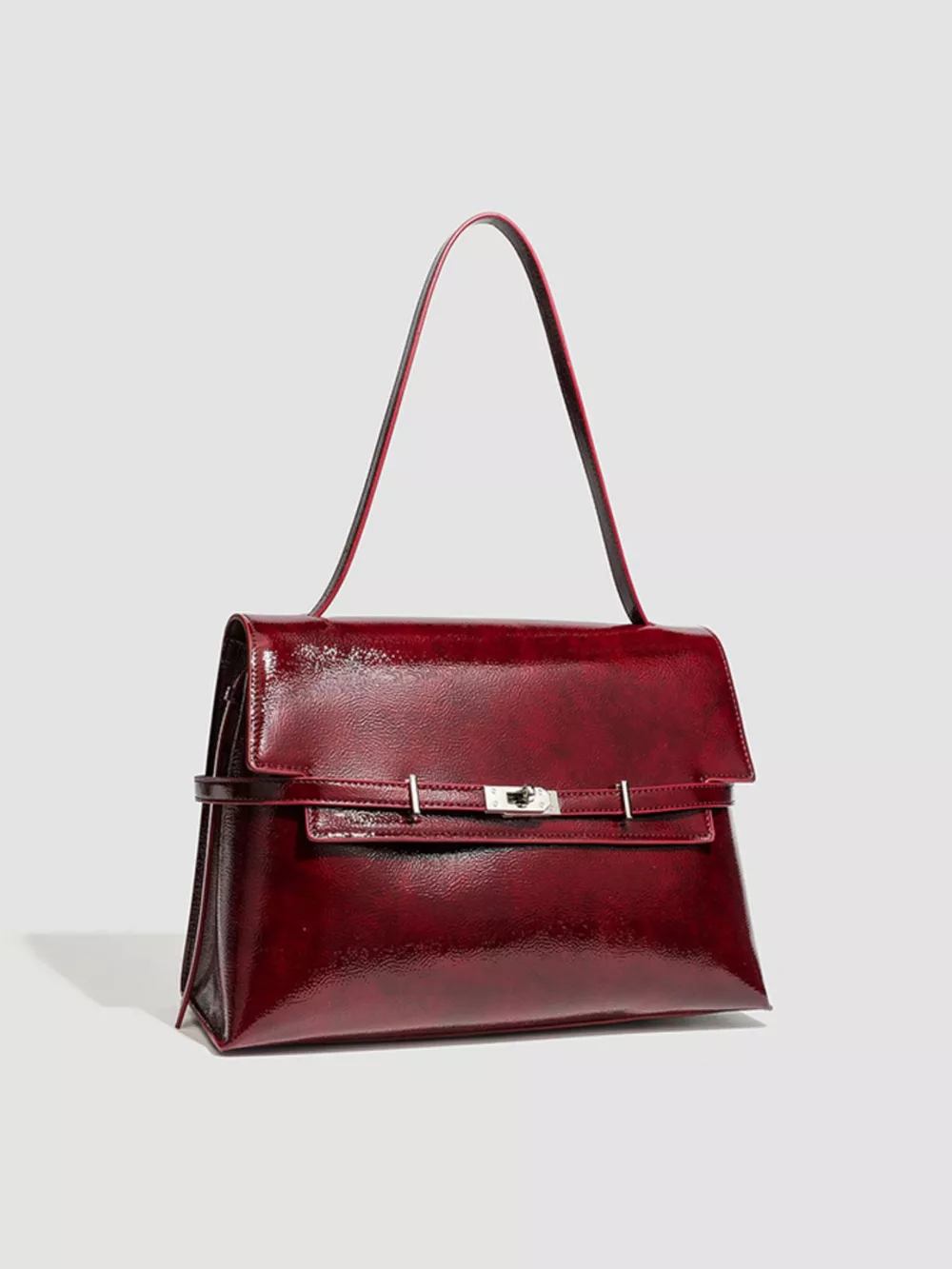 Buckle Leather Shoulder Bag, image 3