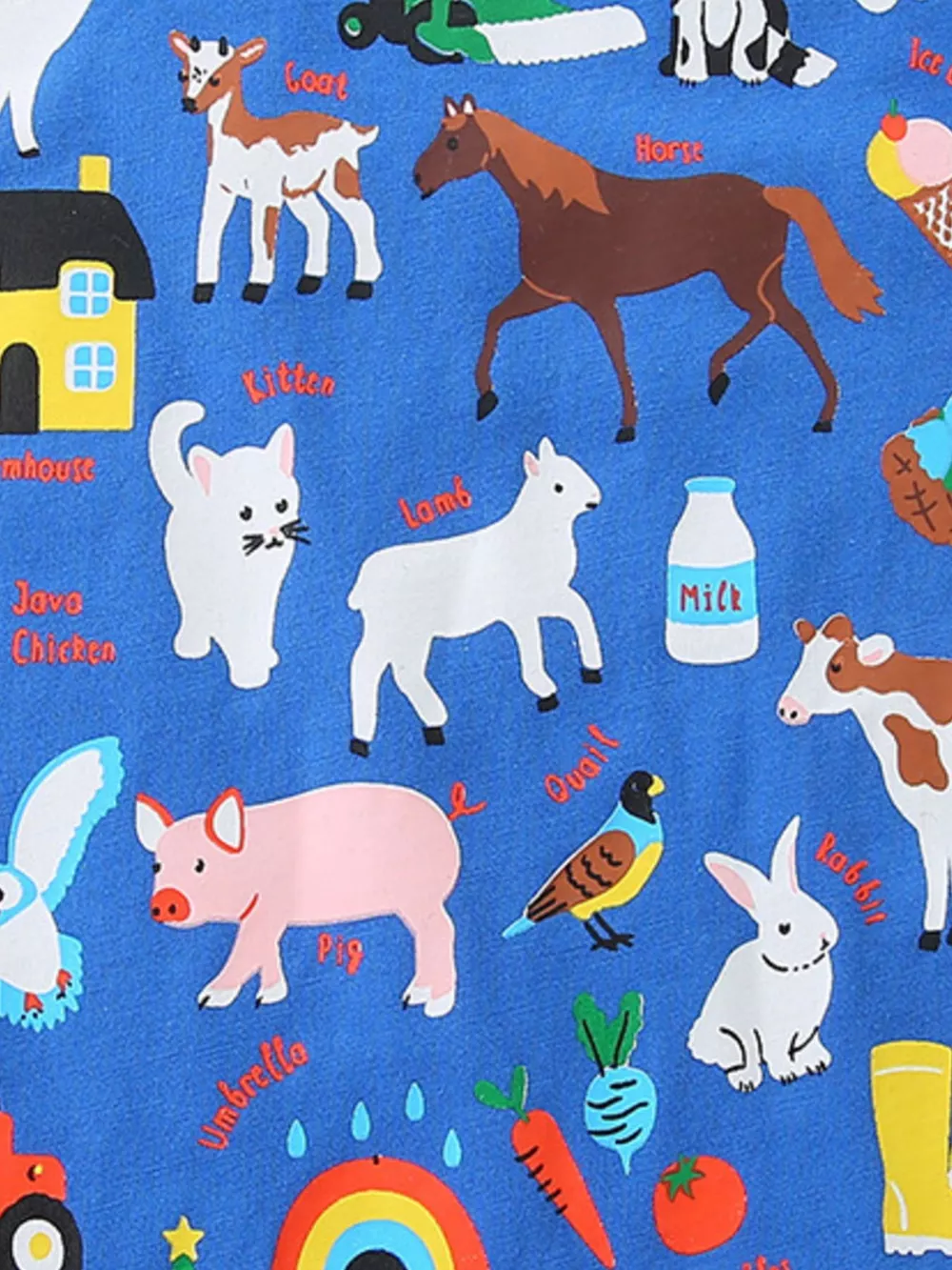 Children's Farm Alphabet Print Crew Neck T-Shirt, image 4