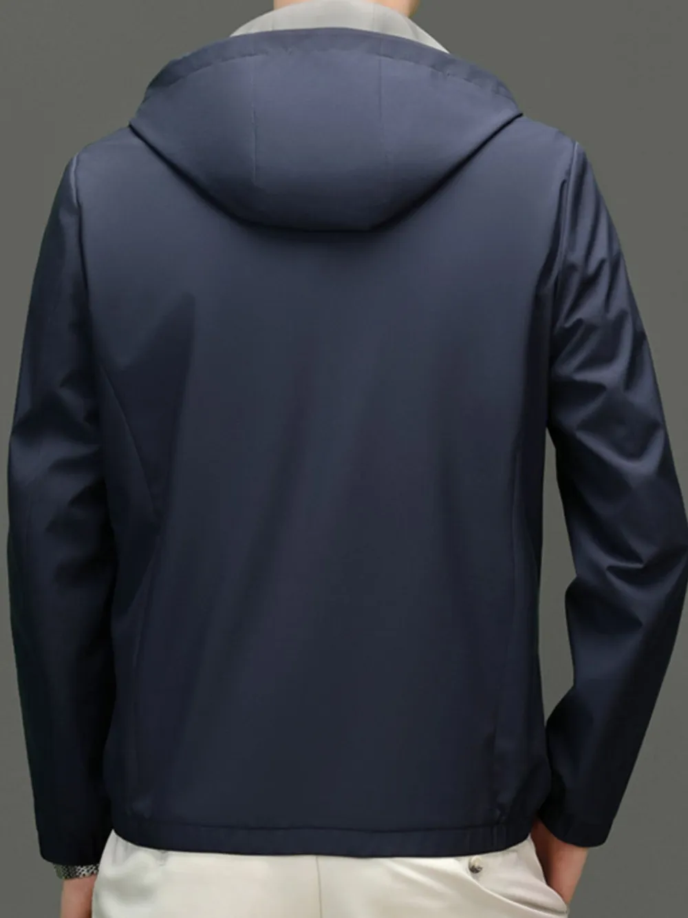 Men's Plus Size Zip Up Long Sleeve Hooded Jacket, image 4