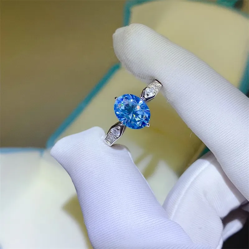 2 Carat Moissanite 925 Sterling Silver Ring, image 2