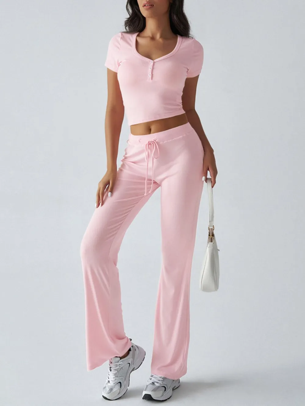 Short Sleeve Top and Drawstring Pants Set, image 10