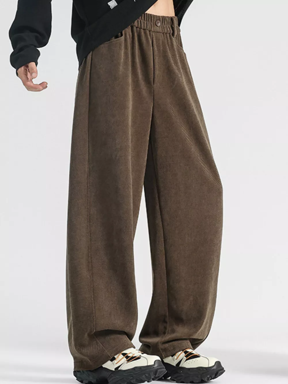 Men's Plus Size Loose Fit Corduroy Pants, image 3