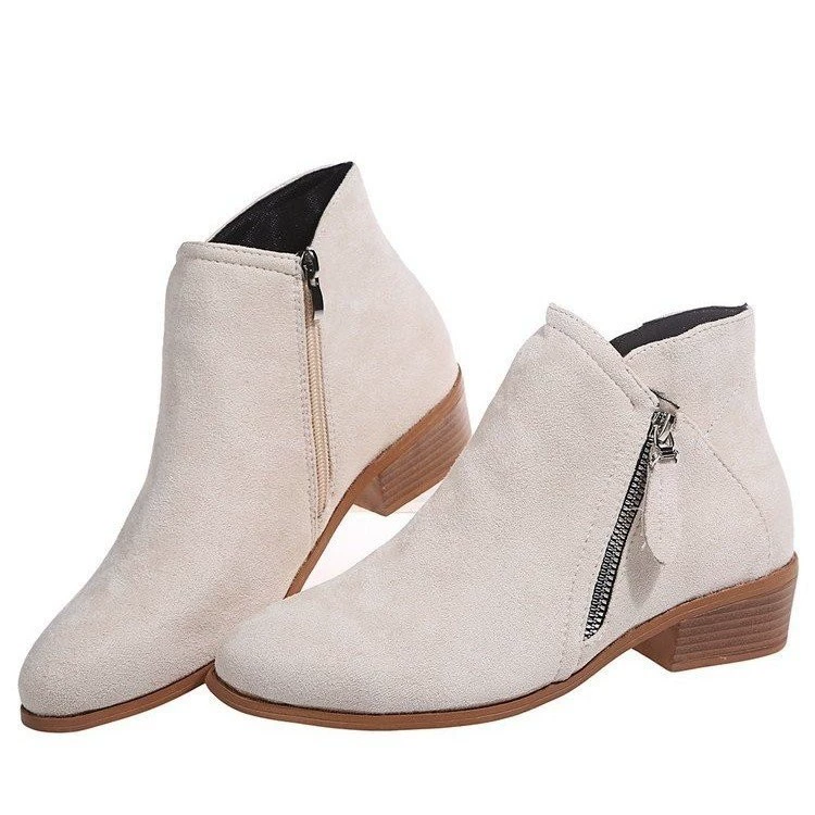 Round Toe Block Heels Boots, image 4