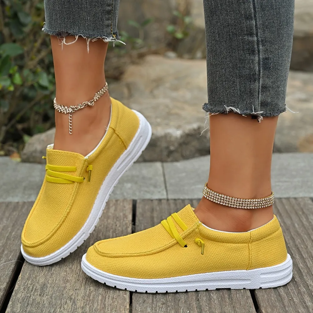 Round Toe Canvas Slip-Ons, image 5