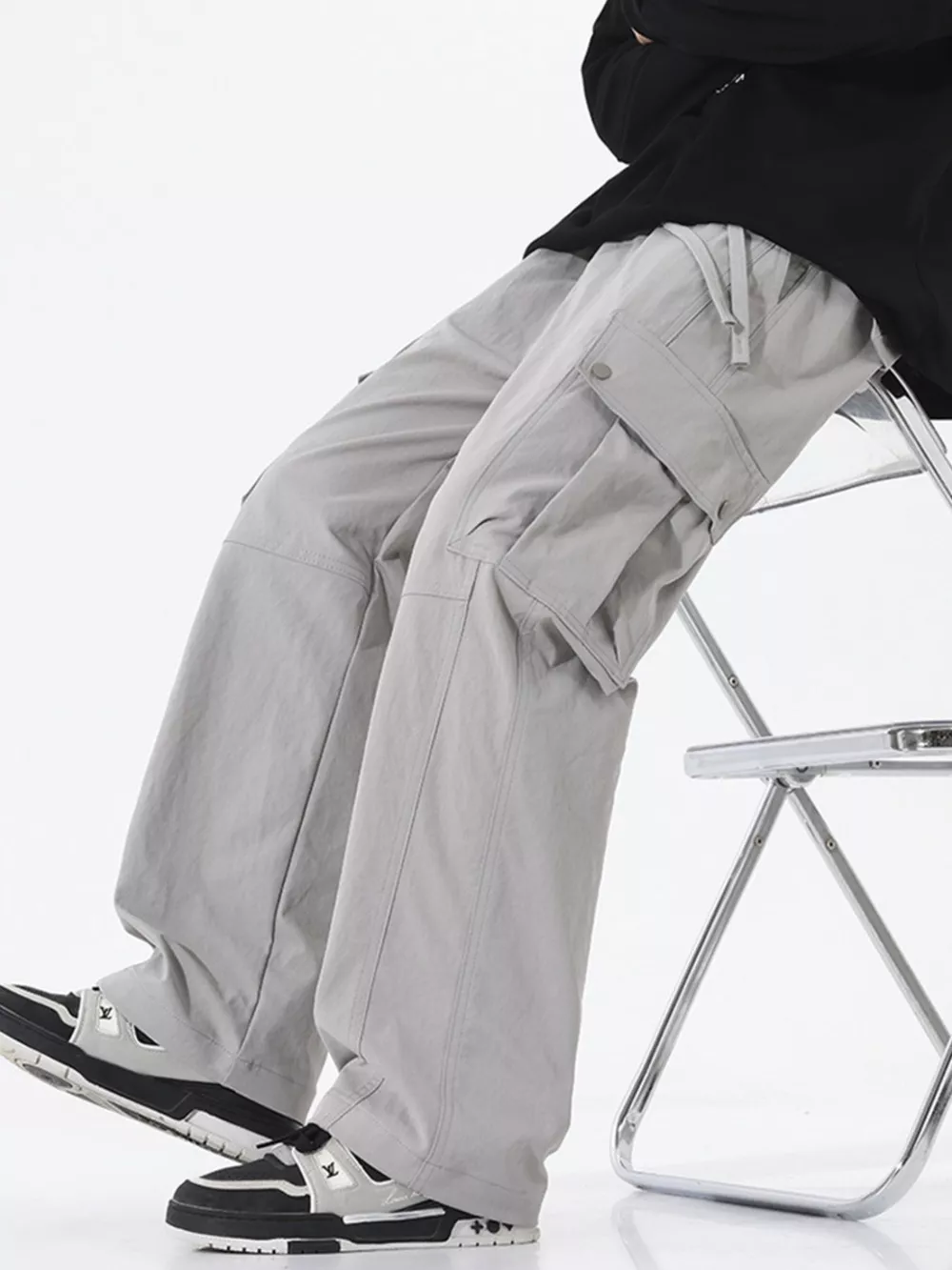 Men's Full Size Loose Fit Cargo Pants Plus Size, image 6